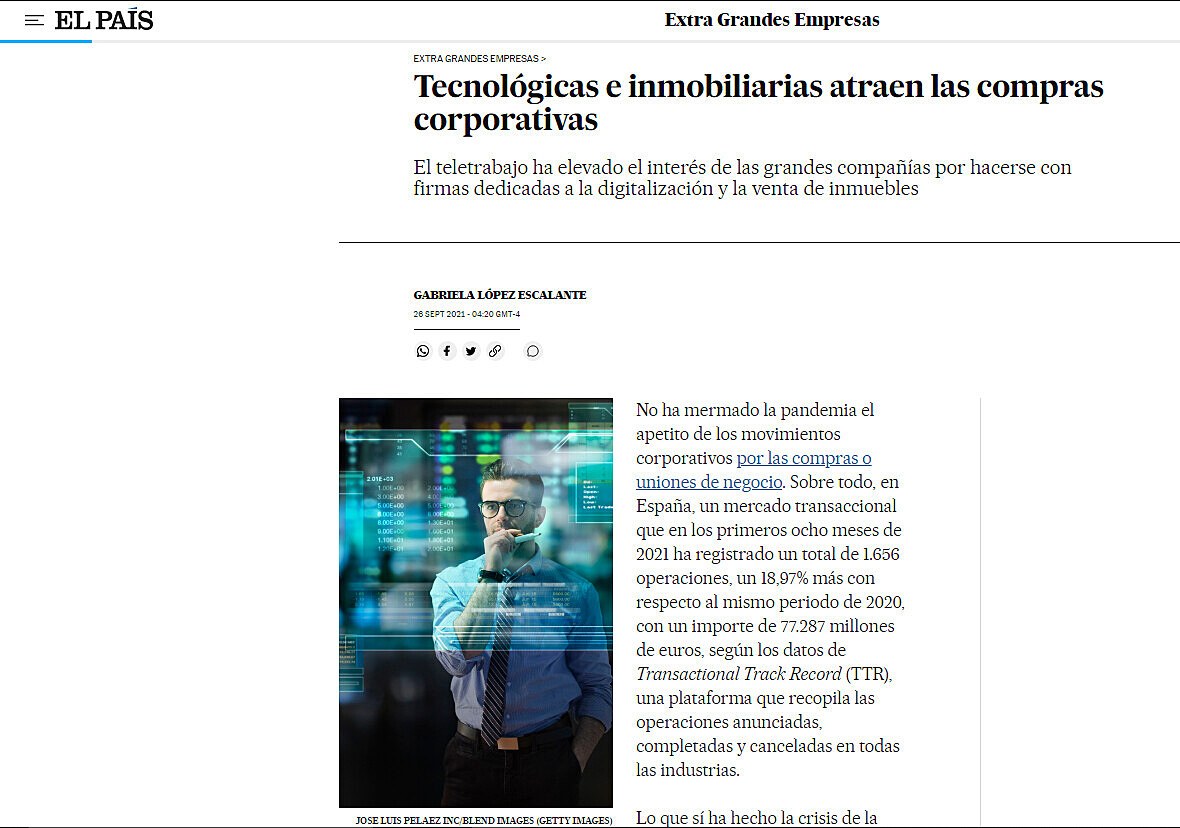 Tecnolgicas e inmobiliarias atraen las compras corporativas